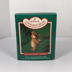 Hallmark 1986 Vintage Fine Porcelain Collectors Series Cinnamon Bear Ornament